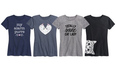 Instant Message: Cat Lady Kitty Mom Women's Tee. Plus Sizes Available.