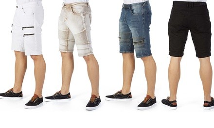 Xray Men's Slim-Fit Denim Moto Shorts (Size 30-40)