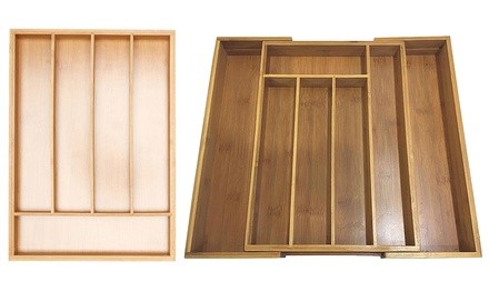 Bamboo Drawer Organizer (1- or 2-Pack)