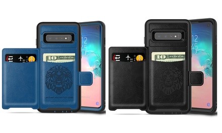 Vangoddy Cellphone Wallet Case with Kickstand for Samsung Galaxy S10