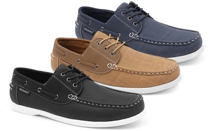 Akademiks Men's Lace-Up Casual Boat Shoes