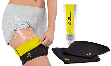 Slimming Sauna Thigh Workout Sleeves with Anti-Cellulite Firming Gel