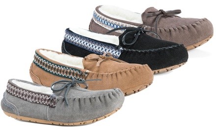 Muk Luks Jane Real Suede Moccasin