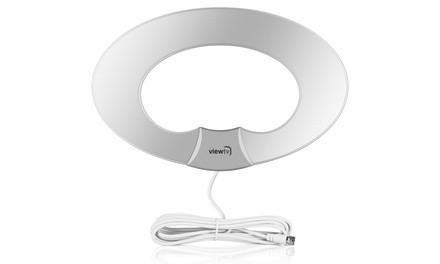 ViewTV 70 Mile Range Flat Oval Amplified HD Digital Indoor TV Antenna