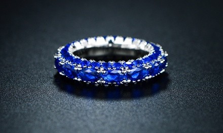 Peermont Lab-Created Sapphire Three-Row Ring