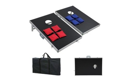 CornHole PRO Regulation Size Bean Bag Toss Game Superior Aluminum Frame Design