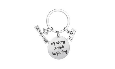 My Story Is Just Beginning Stainless Steel Keychain Graduation Gift Jewelry