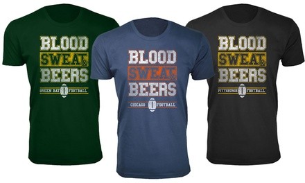 Men's Blood Sweat & Beers Football T-Shirts (S–3XL)