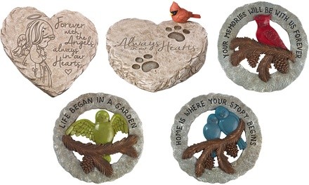 Precious Moments Sentiments and Memorial Garden Stone