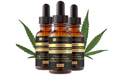 CBD Oil from Grade A CBD (500mg; 1-, 2-, or 3-Pack)