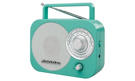 Portable AM/FM Radio in Teal