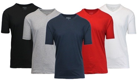 Men's Short-Sleeve V-Neck Undershirts (8-Pack; M-3XL)