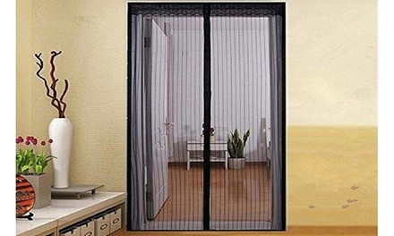 Bug-Out Magnetic Mesh Screen Door - Keeps Bugs Out - Animal Friendly 