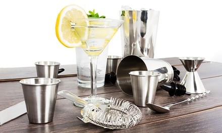 Wine and Cocktail Mixing Bar Set with Essential Barware Tools (5- or 16-Piece)