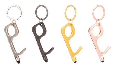 Touch-Free Door Opener Multi Purpose Key Chain Easy To Use