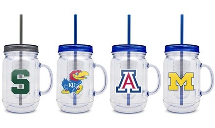 NCAA Double-Wall Infuser Mason Jar (20 Oz.)