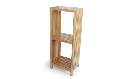 Free-Standing Bamboo Bathroom Organizing Shelf (3-, 4-, or 5-Tier)