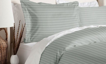 Hotel Peninsula Damask Stripe Duvet Cover Set (2 or 3-Piece)