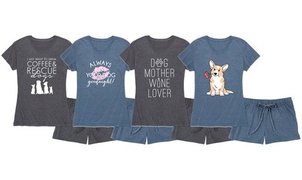 Nap Chat: Women's Dog Mom Short Pajama Set