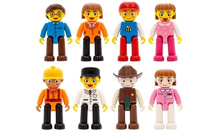 PicassoTiles Magnetic Tiles Figure Series Set (4- or 8-Piece)