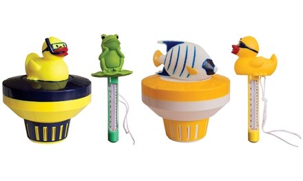 Animal Themed Pool Thermometers and Chlorine Dispensers