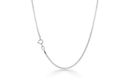 Sterling Silver Italian Made Box Chain Necklaces By Paolo Fortelini