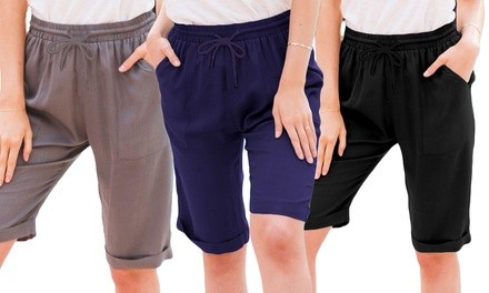 Reflection Women's Bermuda Shorts. Plus Sizes Available.