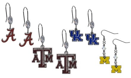 Siskiyou NCAA Crystal Dangle Earrings 