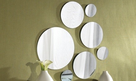 Elements Round Glass Mirror Set (7-Piece)