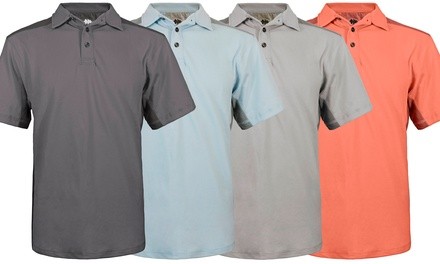 Victory Men's Cotton-Blend Pique Short-Sleeve Polo Shirt (M–2XLT; 4-Pack)