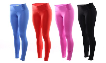 BodyBreeze Women's Mid-Rise Workout Leggings