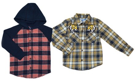 Kapital K Children's Long-Sleeve Flannel Shirts (2-Pack)