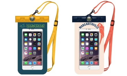 Margaritaville & Landshark Waterproof Smartphone Pouch with Compass