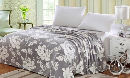 Luxury Home Micro Plush Floral Printed Blanket