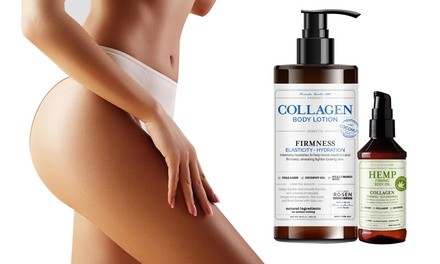 Rosen Apothecary Collagen Lotion and Firming Hemp Body Oil Duo Set