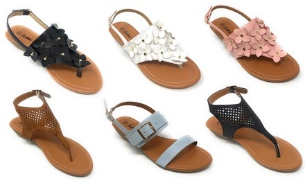 Victoria K. Women's Wedge Sandals with Buckle