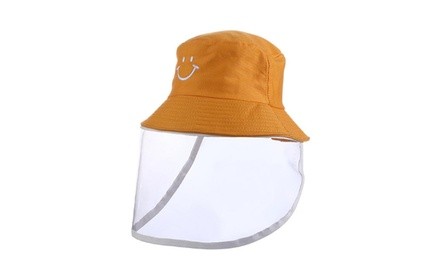 Kids Face Shield Fisherman Hat Bucket Cap Cover Dustproof Outdoor UV Sun Hat