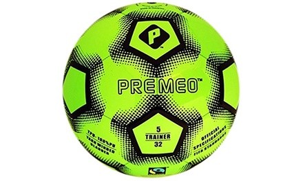 Premeo Training Soccer Ball TPU Machine Stithed Green, Size 5