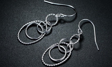 Sterling Silver Inter-Lock Earrings by Sevil