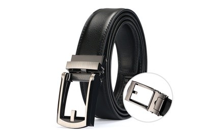 CC Chic Men's Genuine Leather Belt with Automatic Buckle