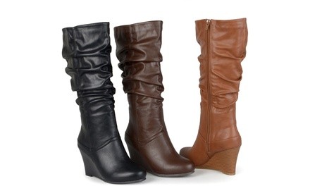 Journee Collection Women's Slouch Knee-High Dress Boots