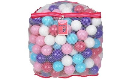 Click N' Play Pack of 200 Crush Proof Plastic Play Balls - Feminine Colors 