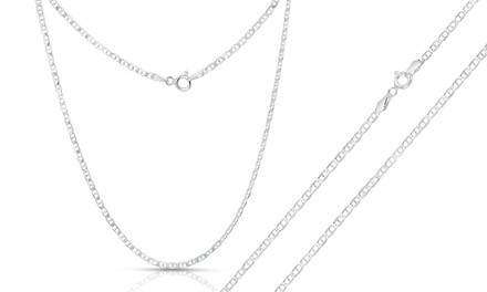 Simply.925 Italian 1.50MM Mariner Chain Necklace in Sterling Silver