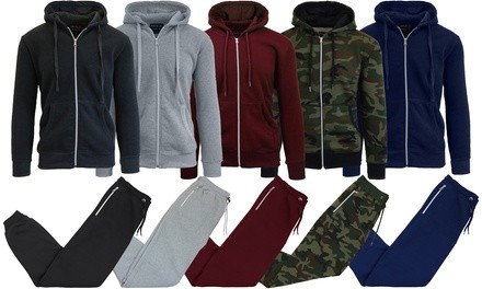 Galaxy By Harvic Men's Fleece Hoodie and Joggers with Zipper Pockets (S-5XL)