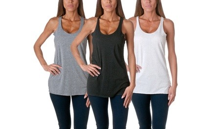 Women's Tri-Blend Racerback Tank Top (3-Pack)