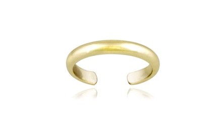 Gold Tone over Sterling Silver Polished Toe Ring