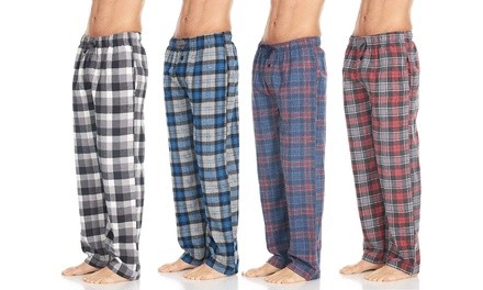 Men's Flannel Plaid Lounge Pants (2-Pack; S-3XL)