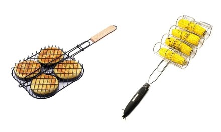 Corn and Hamburger Grilling Basket Set (2-Piece)