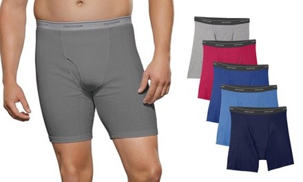 Fruit Of The Loom Men's Tag-Free Boxer Briefs  in Assorted Colors (5-Pack)