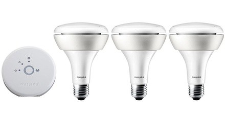 Philips Hue White and Color Set (3-Piece). Manufacture Refurbished.